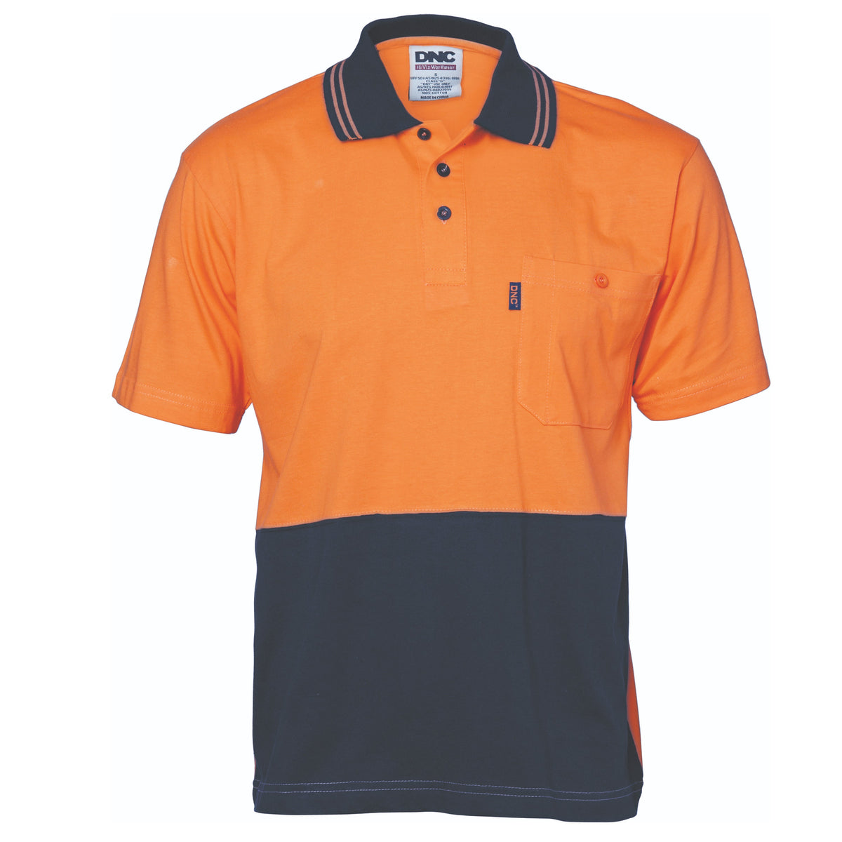 DNC HiVis Cotton Jersey Short Sleeve Polo - 3845