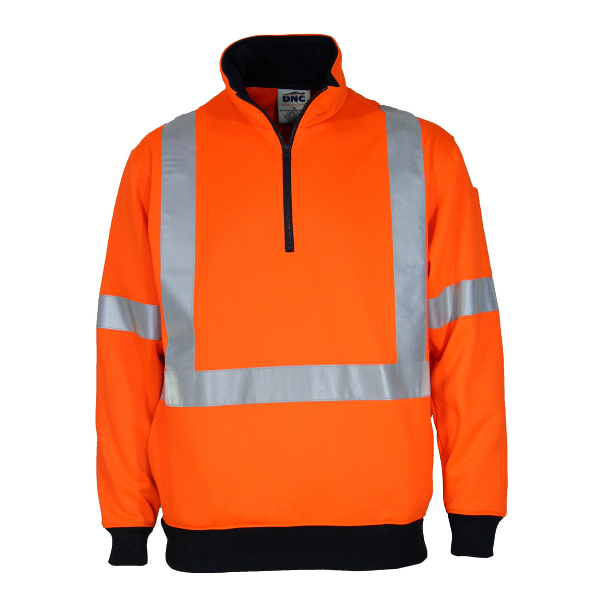 DNC Hi-Vis 1/2 Zip X Back Fleecy Jumper - 3933