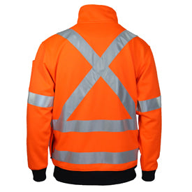 DNC Hi-Vis 1/2 Zip X Back Fleecy Jumper - 3933