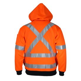 DNC HiVis FullZip XBack FleecyHoodie - 3935