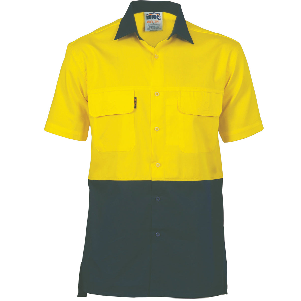 DNC HiVis Three-Way Cool-Breeze Short Sleeve Cotton Shirt - 3937
