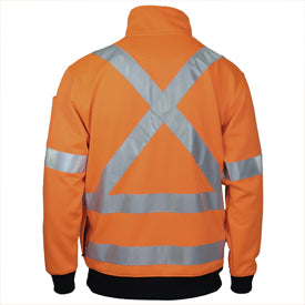 DNC HiVis X Back 1/2 Zip Cotton Jumper - 3952