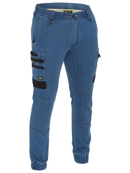 Bisley Flex & Move Stretch Denim Cargo Cuffed pants - BPC6335