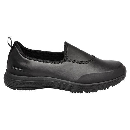 King Gee Women's Superlite Leather Slip-on Work Shoes Black - K22340