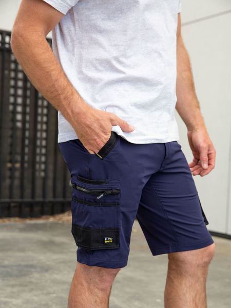 Bisley Flex & Move Four-Way Stretch Zip Cargo Short - BSHC1332