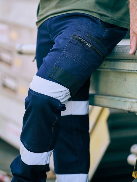 Bisley Flex & Move Stretch Denim Cargo Cuffed Pants - BPC6335T