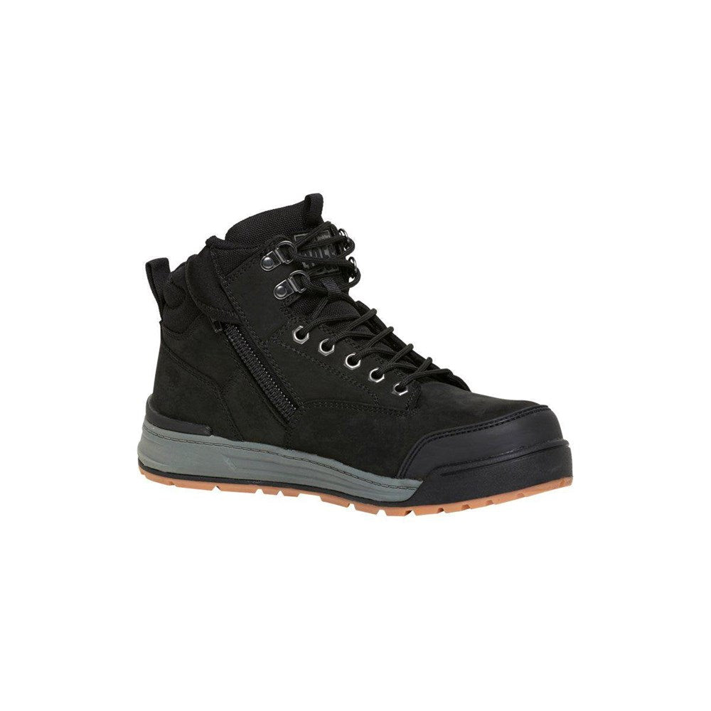 Hard Yakka 3056 Lace Up & Side Zip Steel Toe Safety Boot Black - Y60201