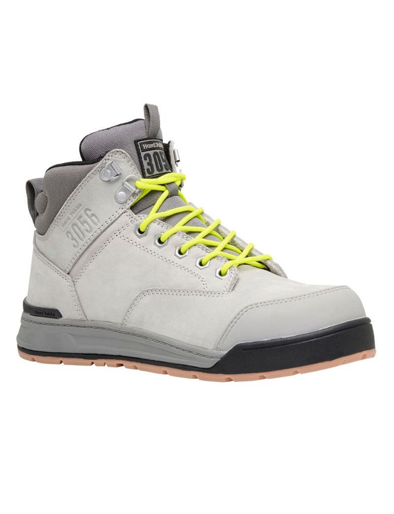 Hard Yakka 3056 Lace Up & Side Zip Steel Toe Safety Boot Grey - Y60202