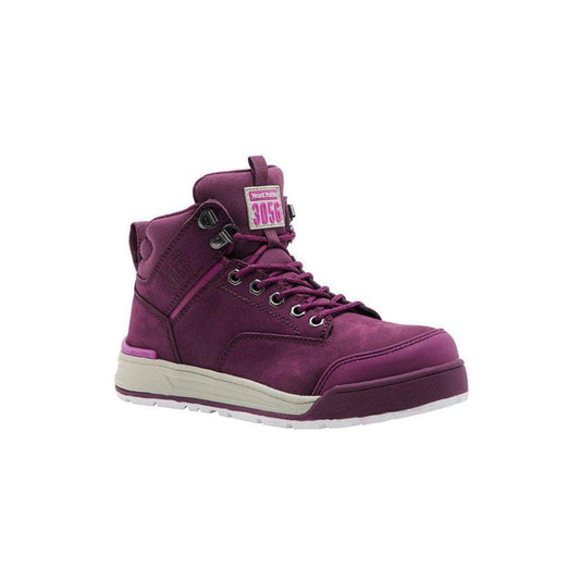 Hard Yakka Women's 3056 Lace Up & Side Zip Safety Boot Shiraz - Y60250