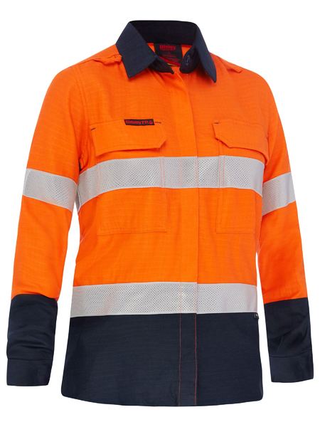 Bisley Womens Shirt Flame resistant(FR) Apex 185 Tape - BL8438T
