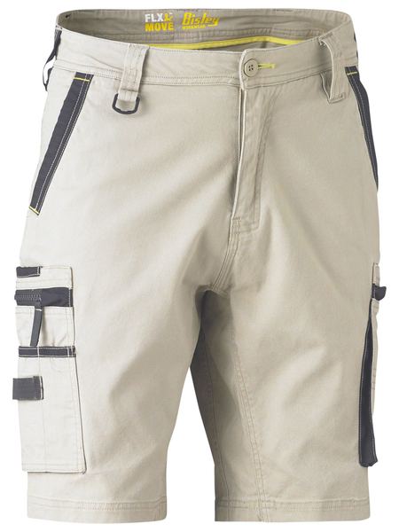 Bisley Flex & Move Stretch Utility Zip Unisex Cargo Shorts - BSHC1330