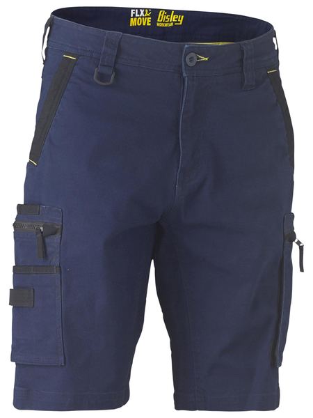 Bisley Flex & Move Stretch Utility Zip Unisex Cargo Shorts - BSHC1330