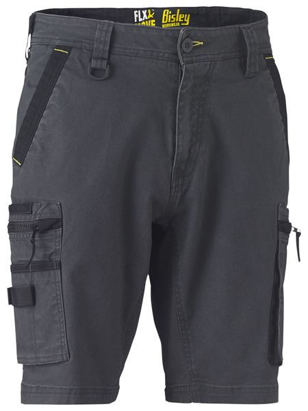 Bisley Flex & Move Stretch Utility Zip Unisex Cargo Shorts - BSHC1330