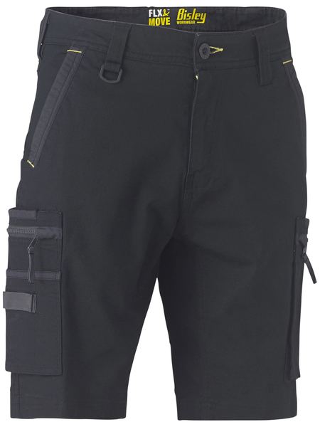 Bisley Flex & Move Stretch Utility Zip Unisex Cargo Shorts - BSHC1330