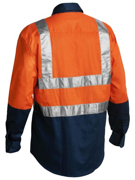 Bisley Taped Hi Vis Two Tone Long Sleeve Mens Shirt - BS6267T