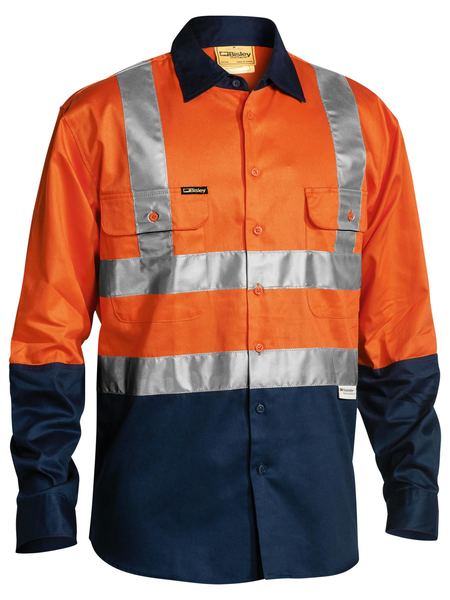 Bisley Taped Hi Vis Two Tone Long Sleeve Mens Shirt - BS6267T