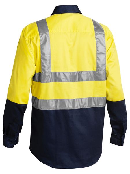 Bisley Taped Hi Vis Two Tone Long Sleeve Mens Shirt - BS6267T