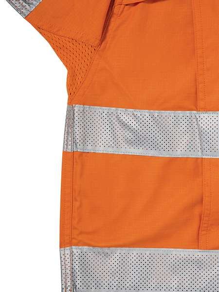 Bisley Taped X-AirFlow Hi Vis Ripstop Two Tone Long Sleeve Mens Shirt - BS6415T