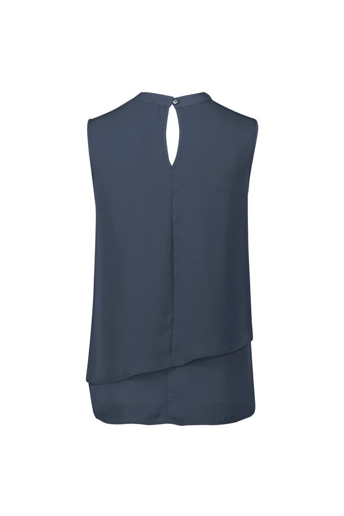  Biz Corporates Seville Womens Sleeveless Layered Blouse - RB260LN | Biz Corporates | Fashion Biz Online