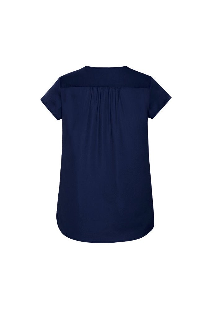  Biz Corporates Womens Kayla V-neck Pleat Blouse - RB967LS | Biz Corporates | Fashion Biz Online