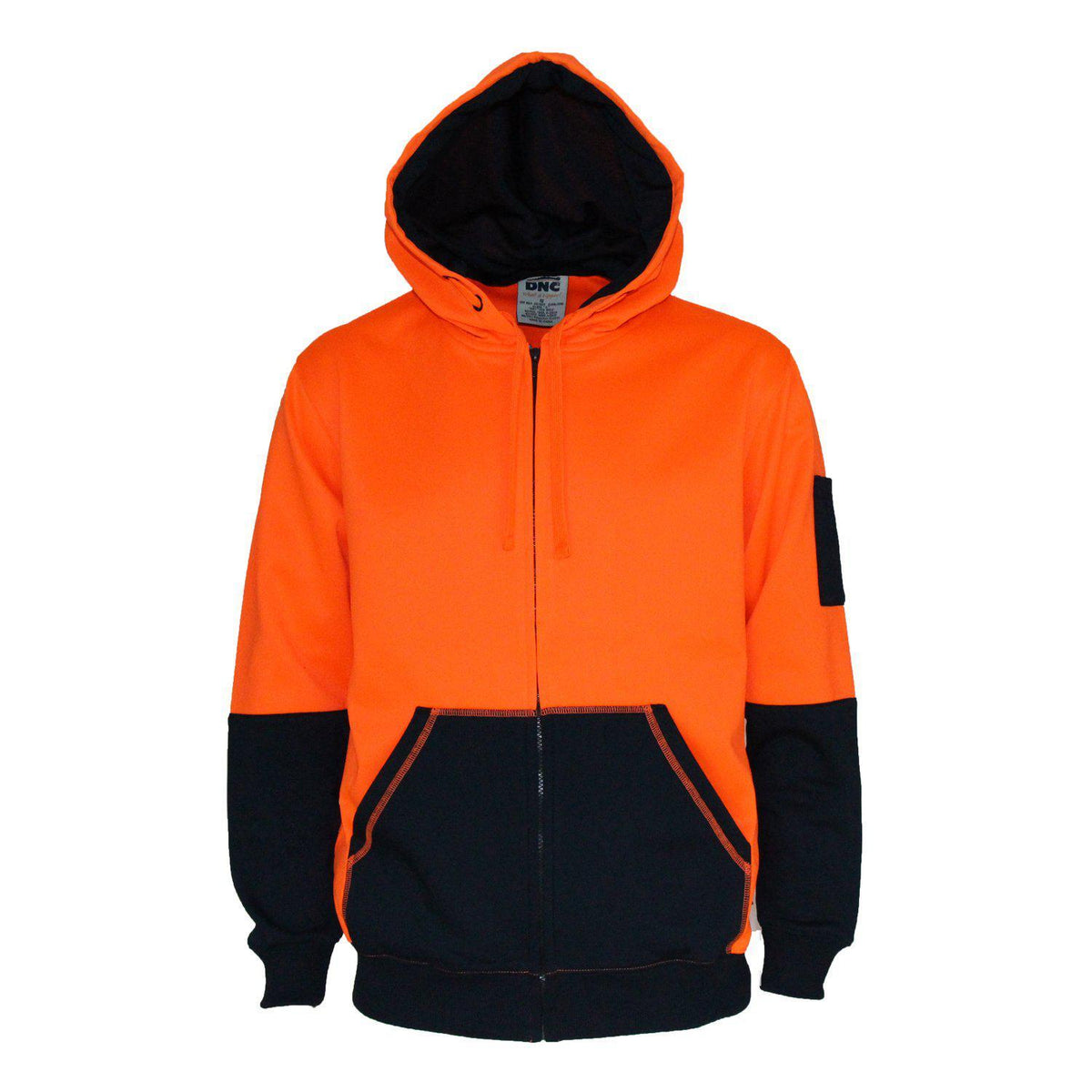 DNC 2-Tone Full Zip Fleecy Hoodie - 3722-Queensland Workwear Supplies
