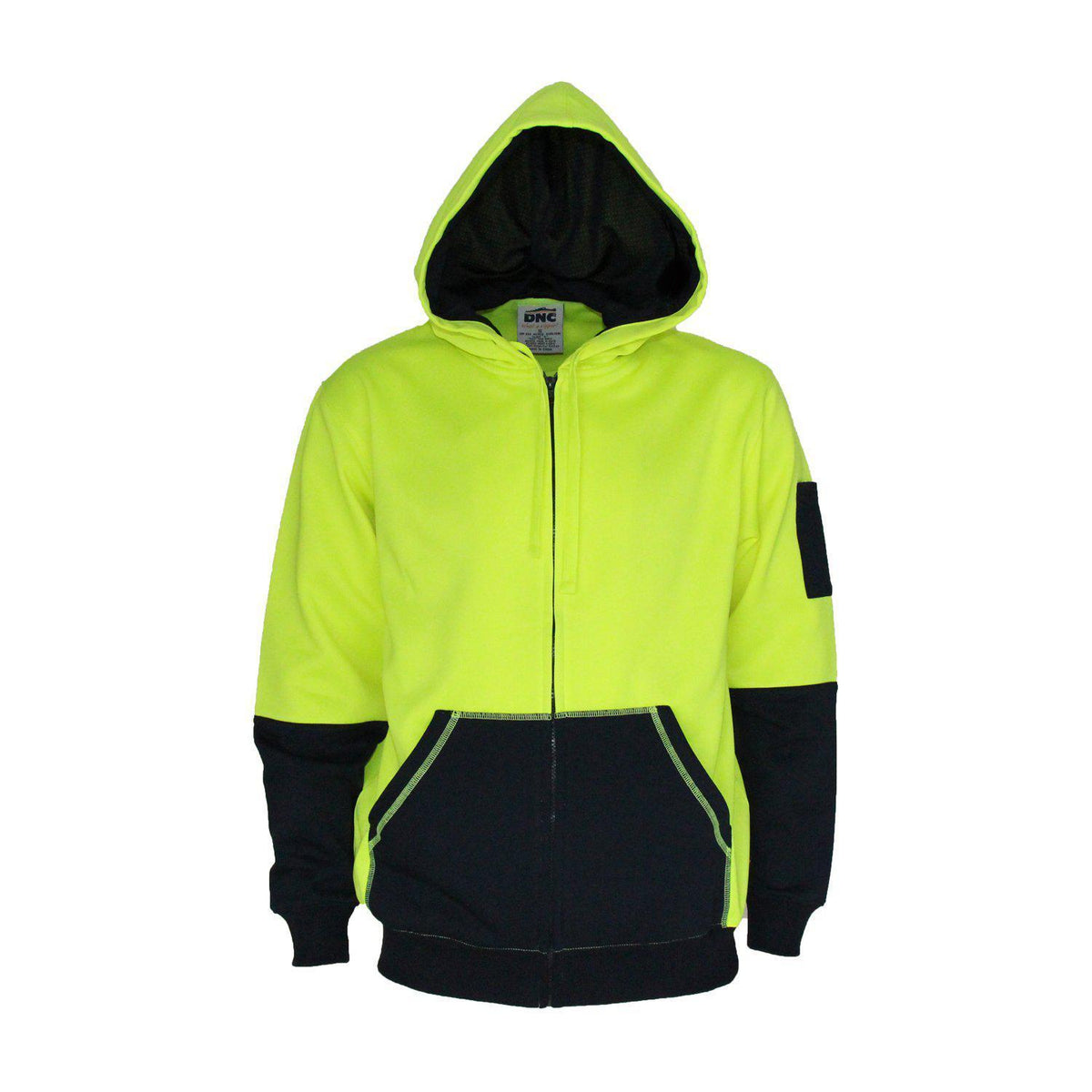 DNC 2-Tone Full Zip Fleecy Hoodie - 3722-Queensland Workwear Supplies