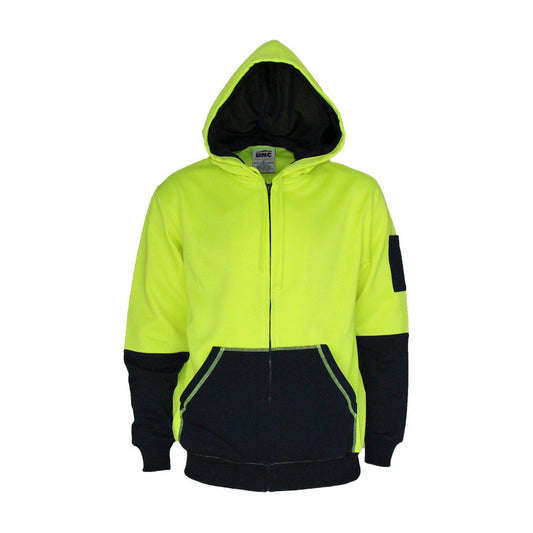 DNC 2-Tone Full Zip Fleecy Hoodie - 3722-Queensland Workwear Supplies