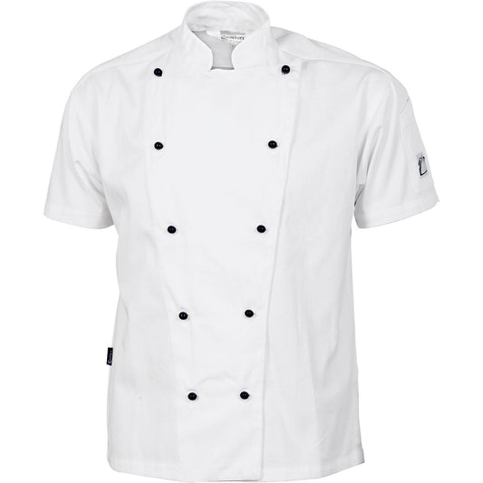 DNC Cotton Short Sleeve Chef Jacket - 1103-Queensland Workwear Supplies