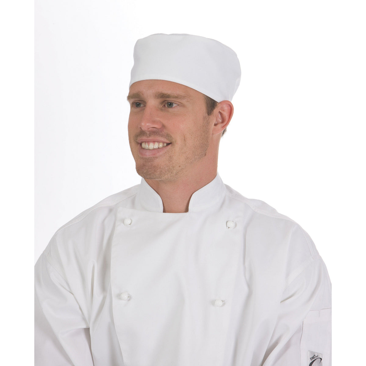 DNC Flat Top Chef Hat - 1602-Queensland Workwear Supplies