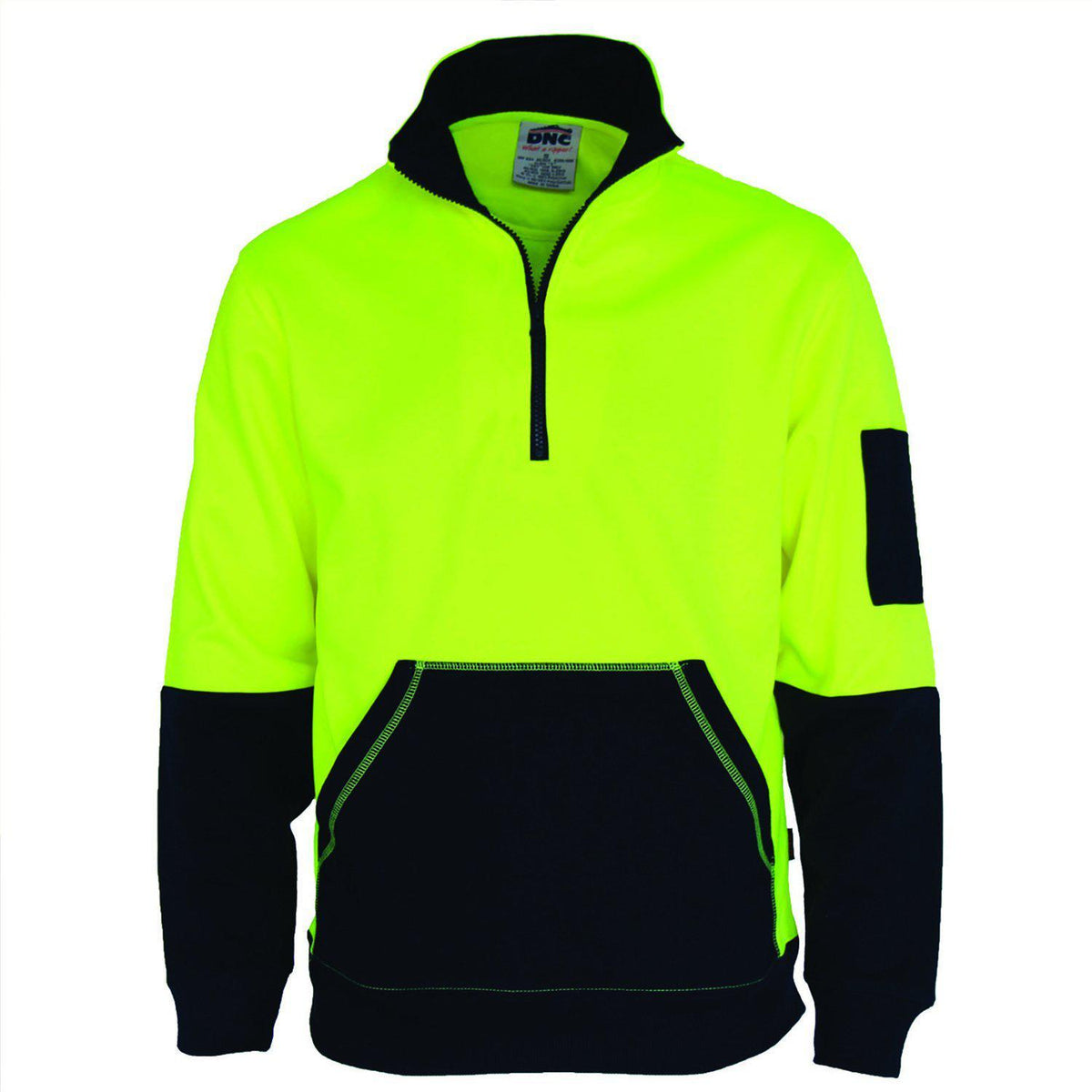 DNC HiVis 1/2 Zip Super Fleecy - 3724-Queensland Workwear Supplies