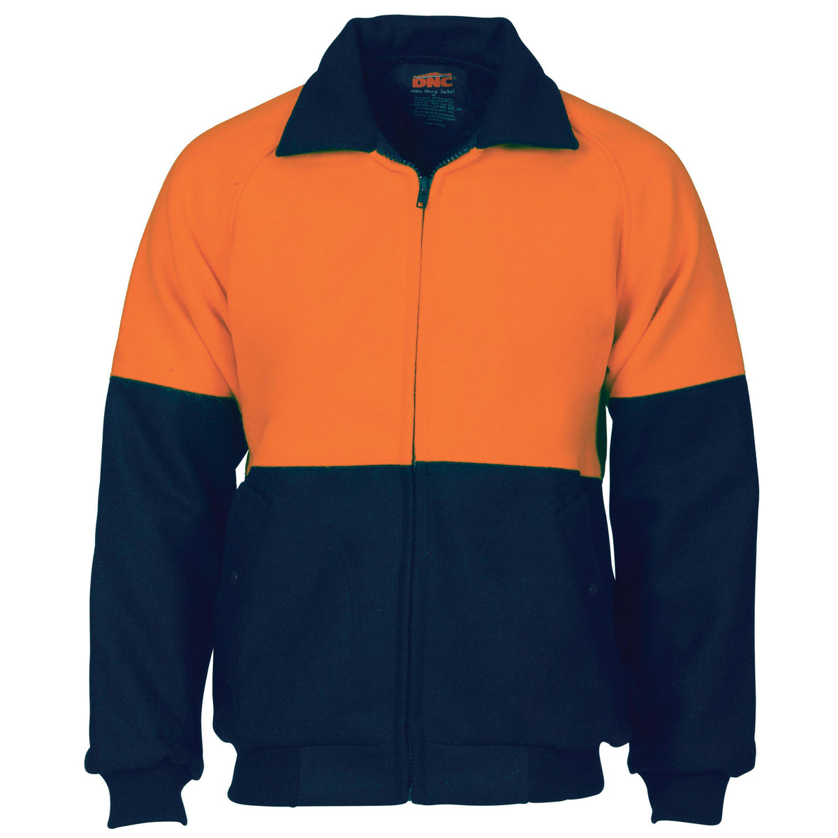 DNC HiVis 2-Tone Bluey Bomber Jacket - 3869-Queensland Workwear Supplies