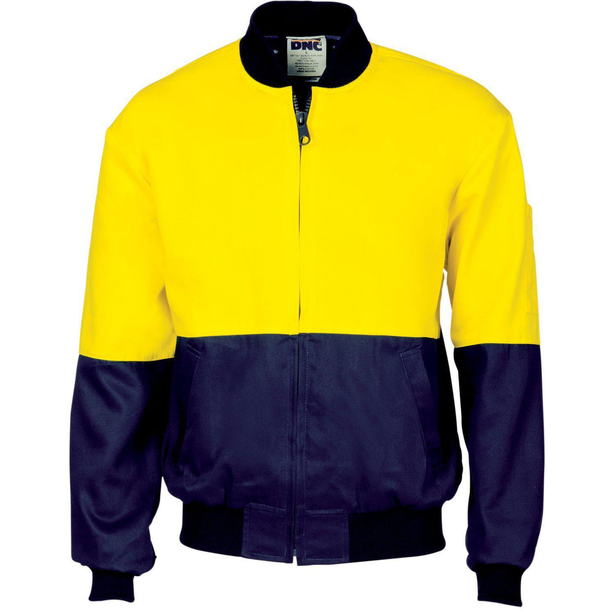 DNC HiVis 2-Tone Cotton Bomber Jacket - 3757-Queensland Workwear Supplies