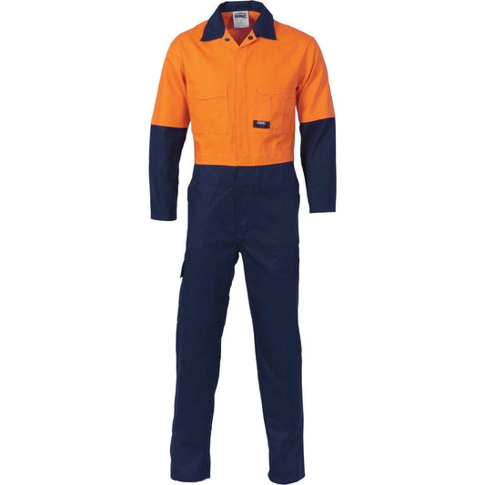 DNC HiVis 2-Tone Light Weight Coverall - 3852-Queensland Workwear Supplies