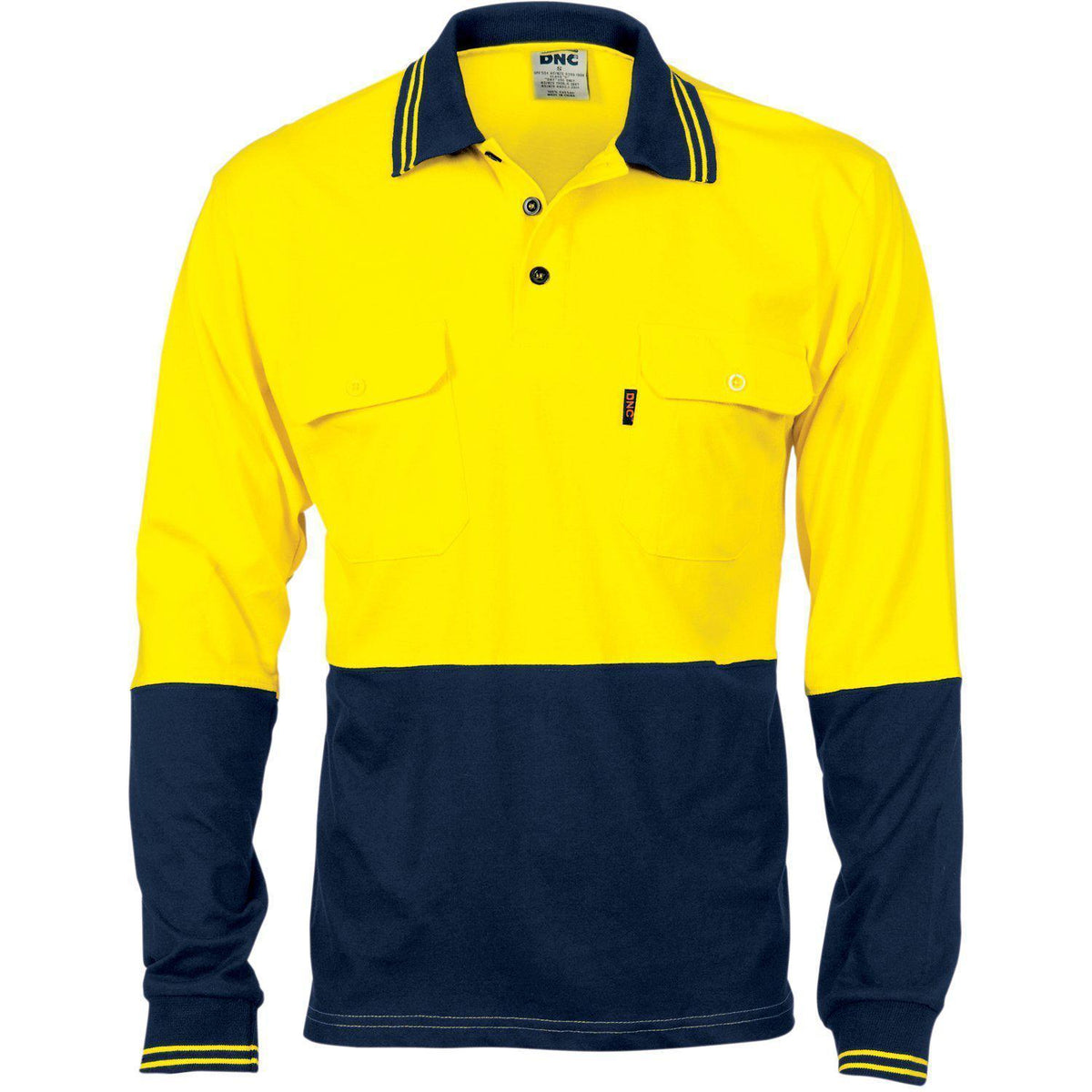 DNC HiVis 2-Tone Vent Drill Short Sleeve Shirt - 3980-Queensland Workwear Supplies