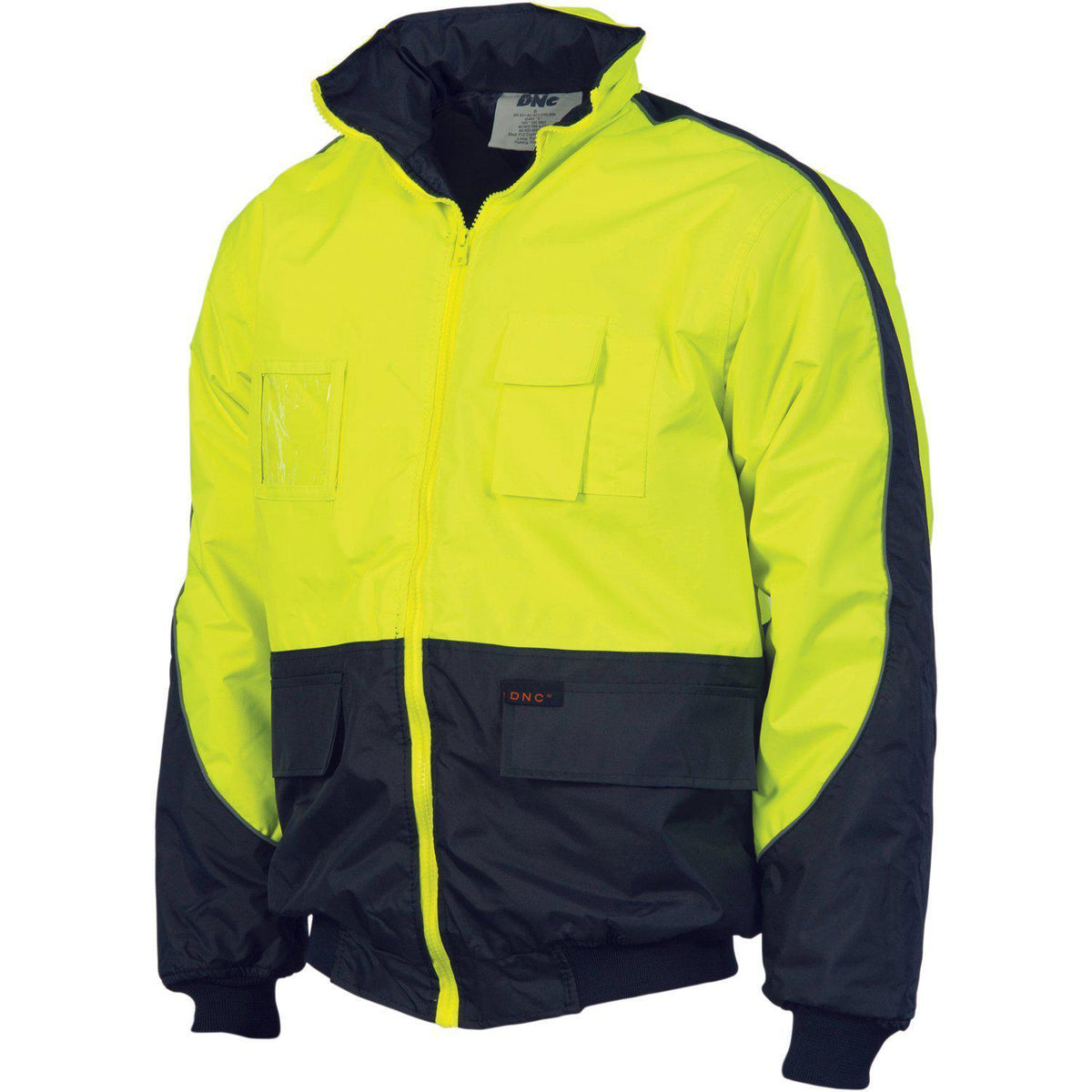 DNC HiVis Contrast Bomber Jacket - 3991-Queensland Workwear Supplies