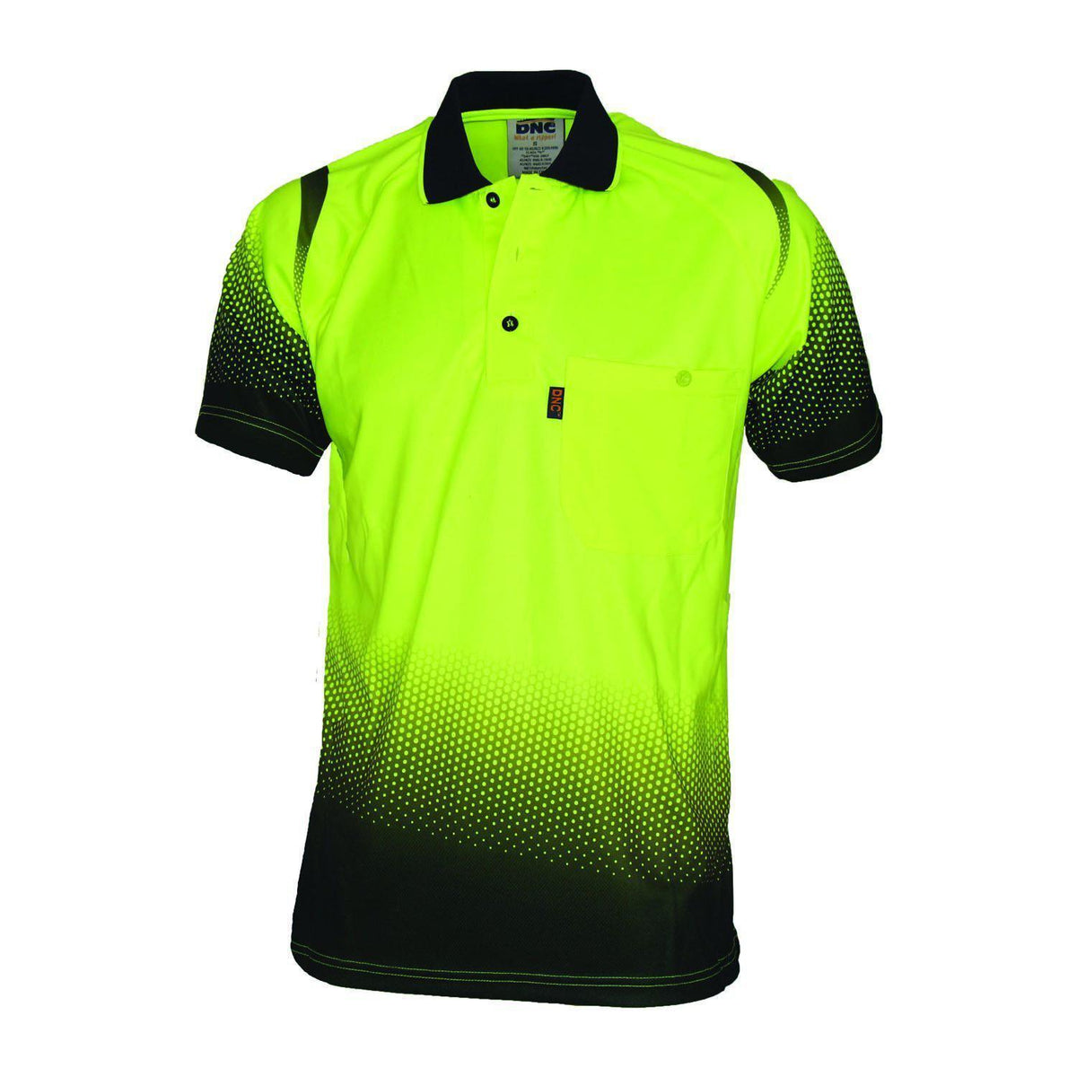 DNC HiVis Sublimated Ocean Polo - 3568-Queensland Workwear Supplies