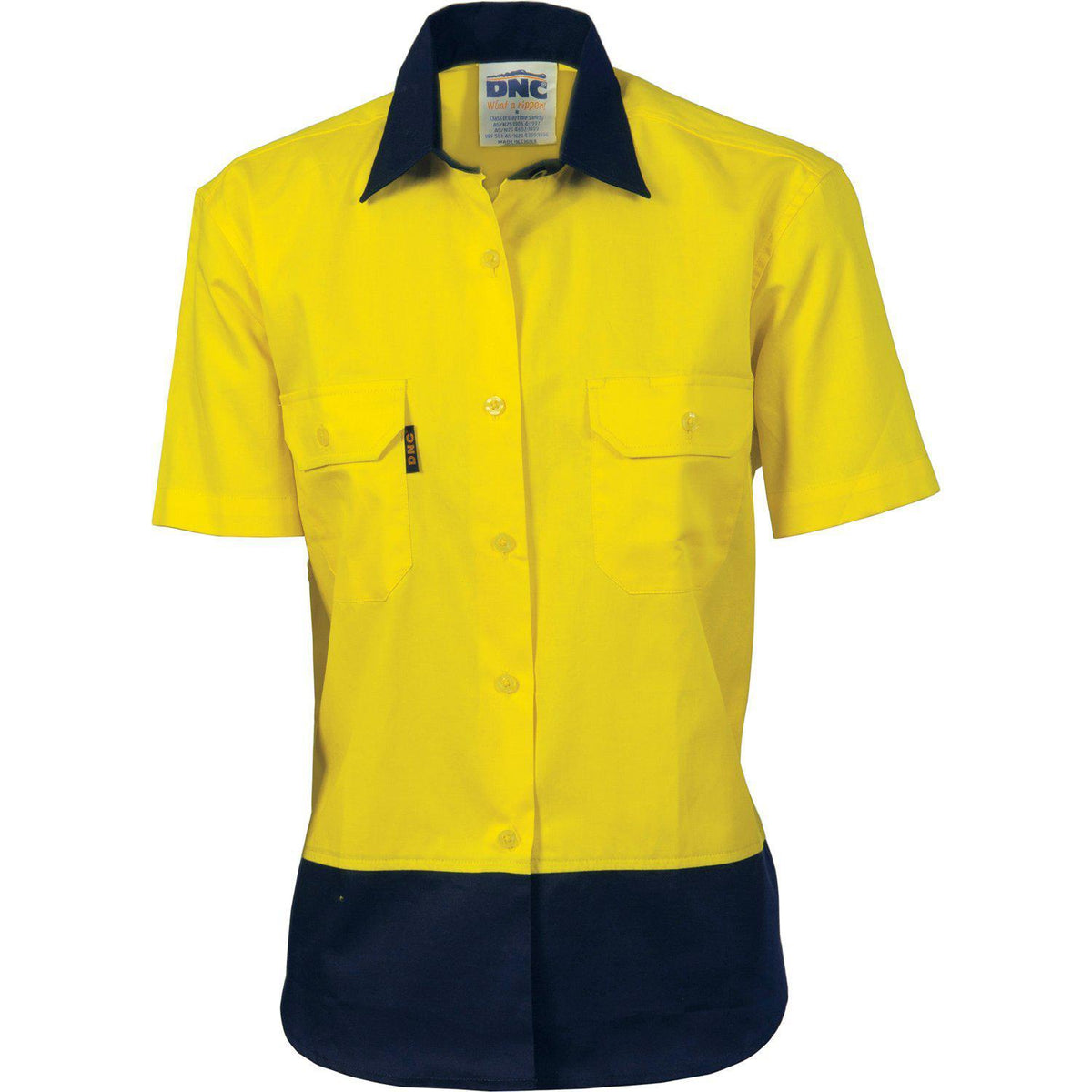 DNC Ladies 2-Tone Cool-Breeze Short Sleeve Cotton Shirt - 3939-Queensland Workwear Supplies