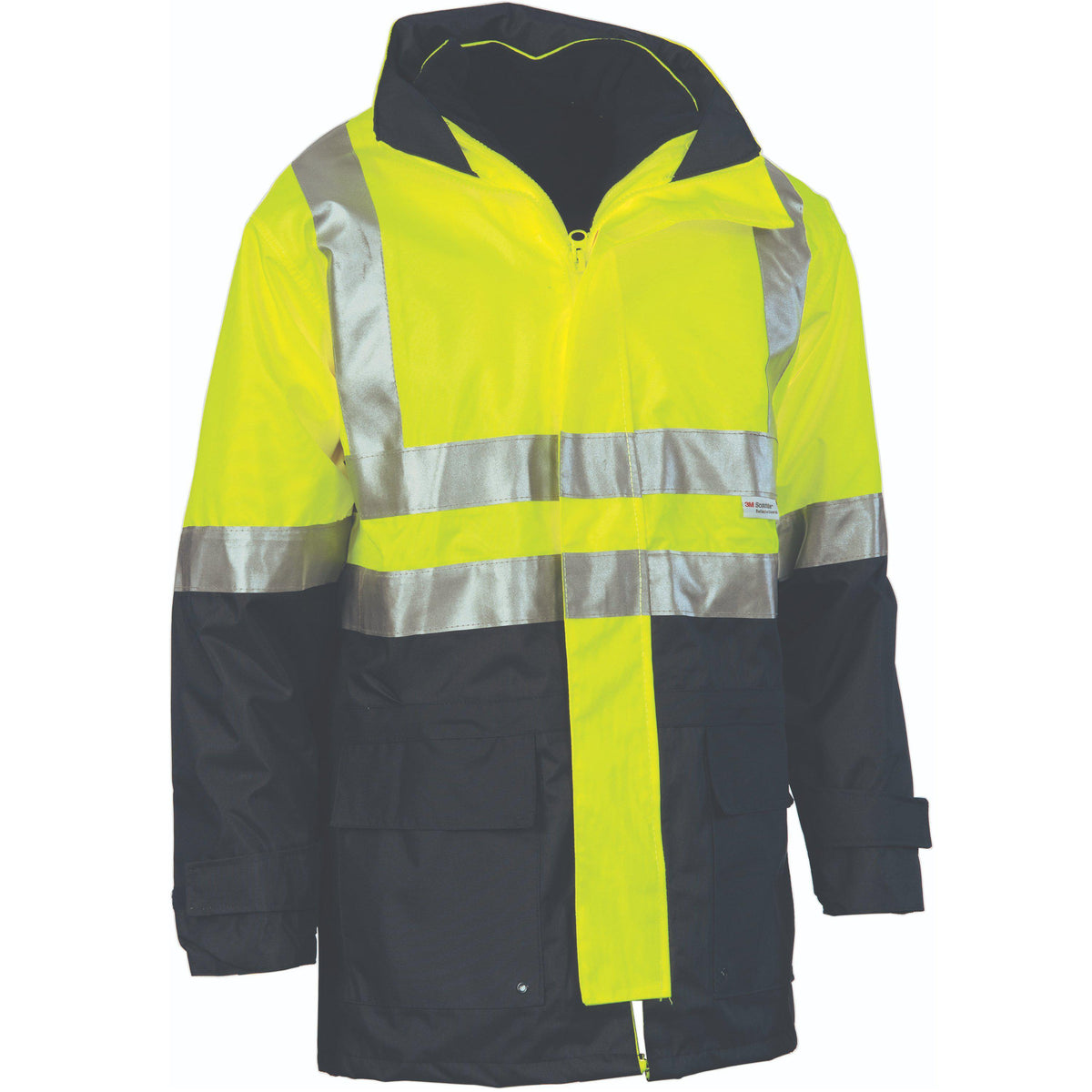 DNC Taped HiVis 2-Tone "4in1" Breathable Jacket - 3864-Queensland Workwear Supplies