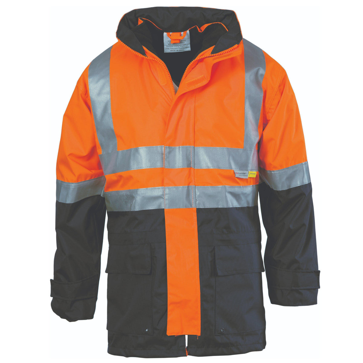 DNC Taped HiVis 2-Tone "4in1" Breathable Jacket - 3864-Queensland Workwear Supplies