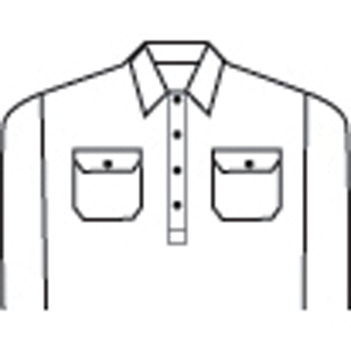 DNC Taped HiVis 2-Tone Closed Front Long Sleeve Cotton Shirt - 3849-Queensland Workwear Supplies