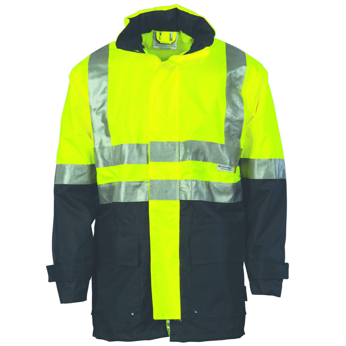 DNC Taped HiVis 2-Tone Rain Jacket - 3867-Queensland Workwear Supplies
