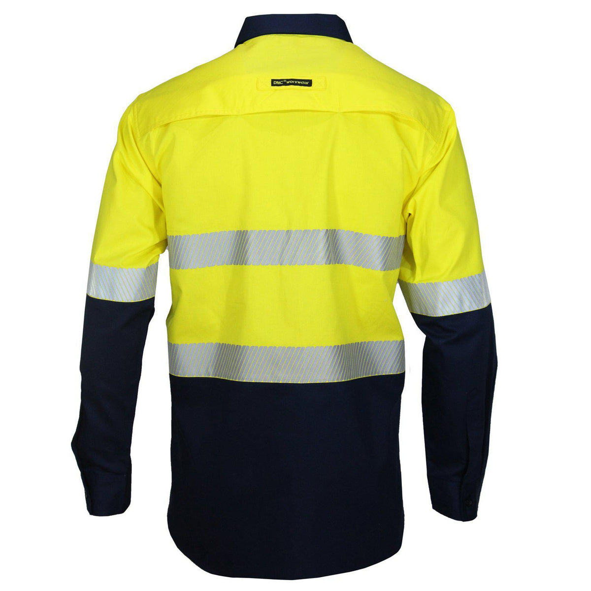 DNC Taped HiVis 2-Tone Segment Cool-Breeze Long Sleeve Light Weight Shirt - 3648-Queensland Workwear Supplies