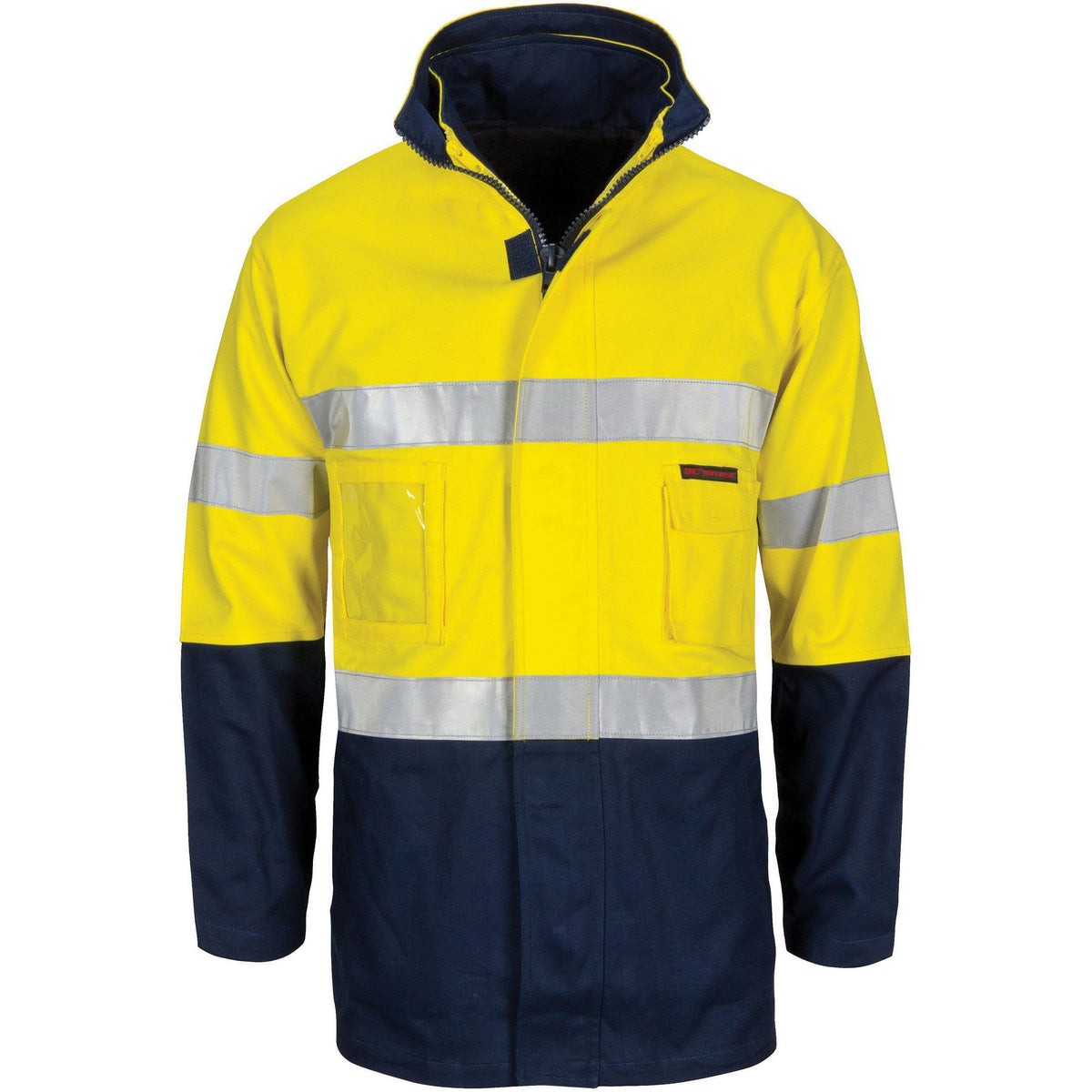 DNC Taped HiVis "4in1" Cotton Drill Jacket - 3764-Queensland Workwear Supplies
