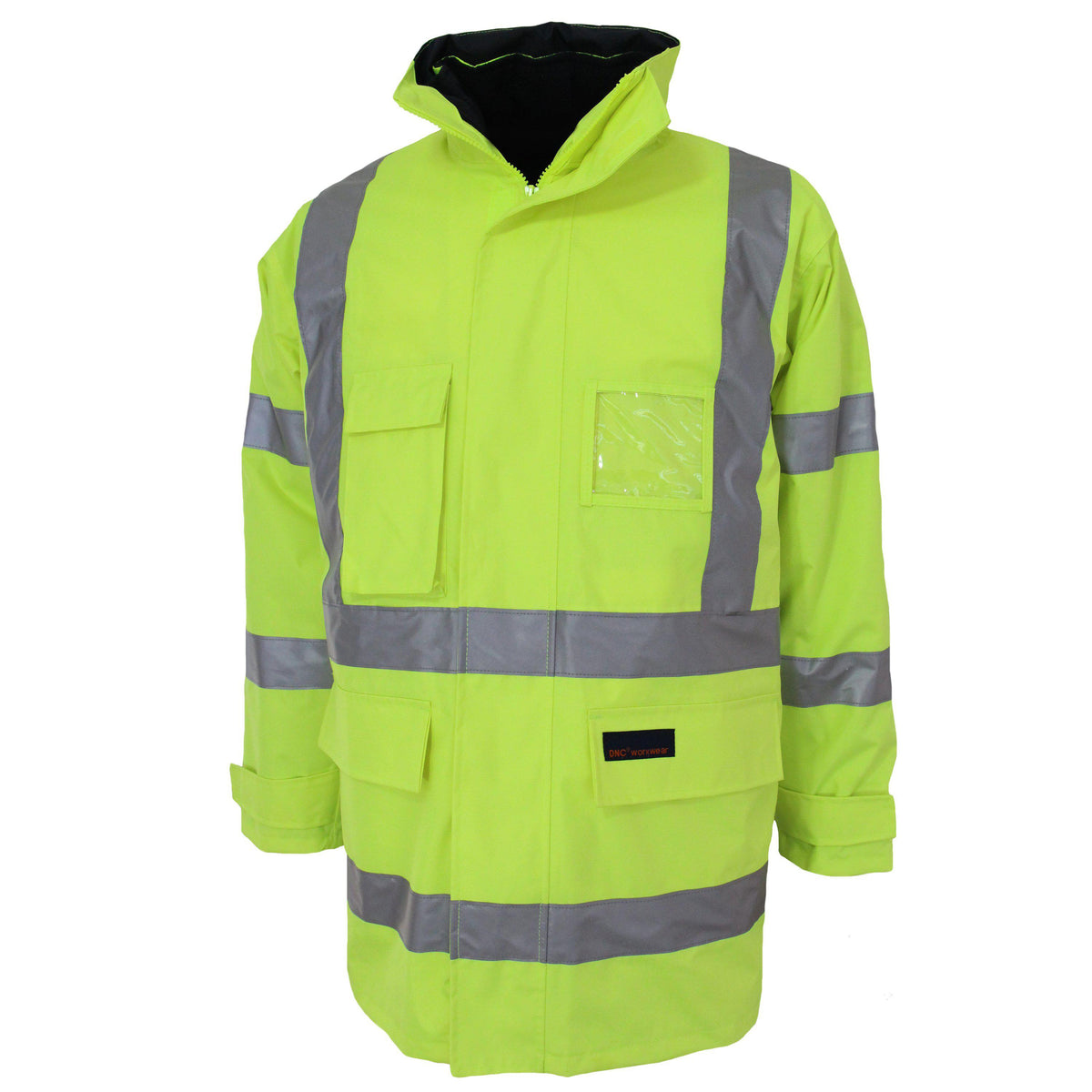 DNC Taped HiVis "6in1" Rain Jacket - 3572-Queensland Workwear Supplies