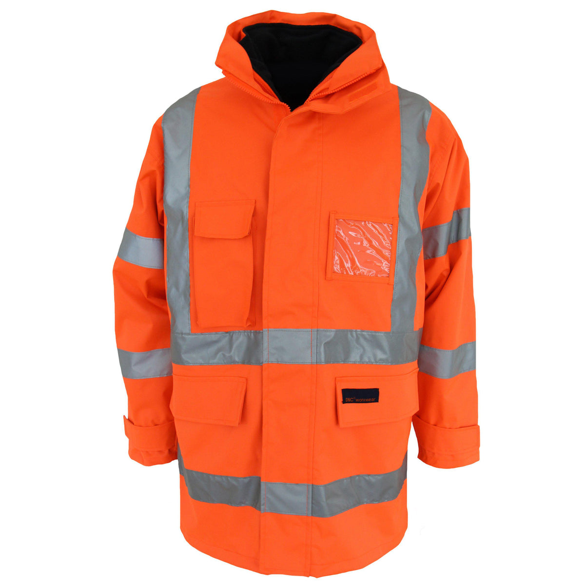 DNC Taped HiVis "6in1" Rain Jacket - 3572-Queensland Workwear Supplies