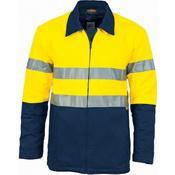 DNC Taped HiVis Cotton Drill Protector Jacket - 3858-Queensland Workwear Supplies