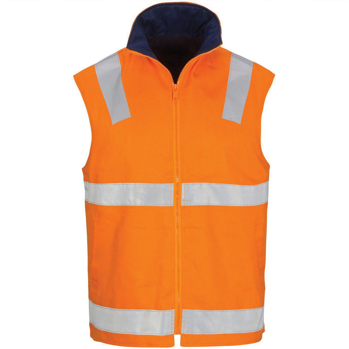 DNC Taped HiVis Reversible Vest - 3765-Queensland Workwear Supplies