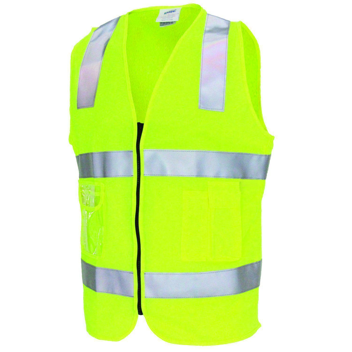 DNC Taped HiVis Side Panel Safety Vest - 3507-Queensland Workwear Supplies