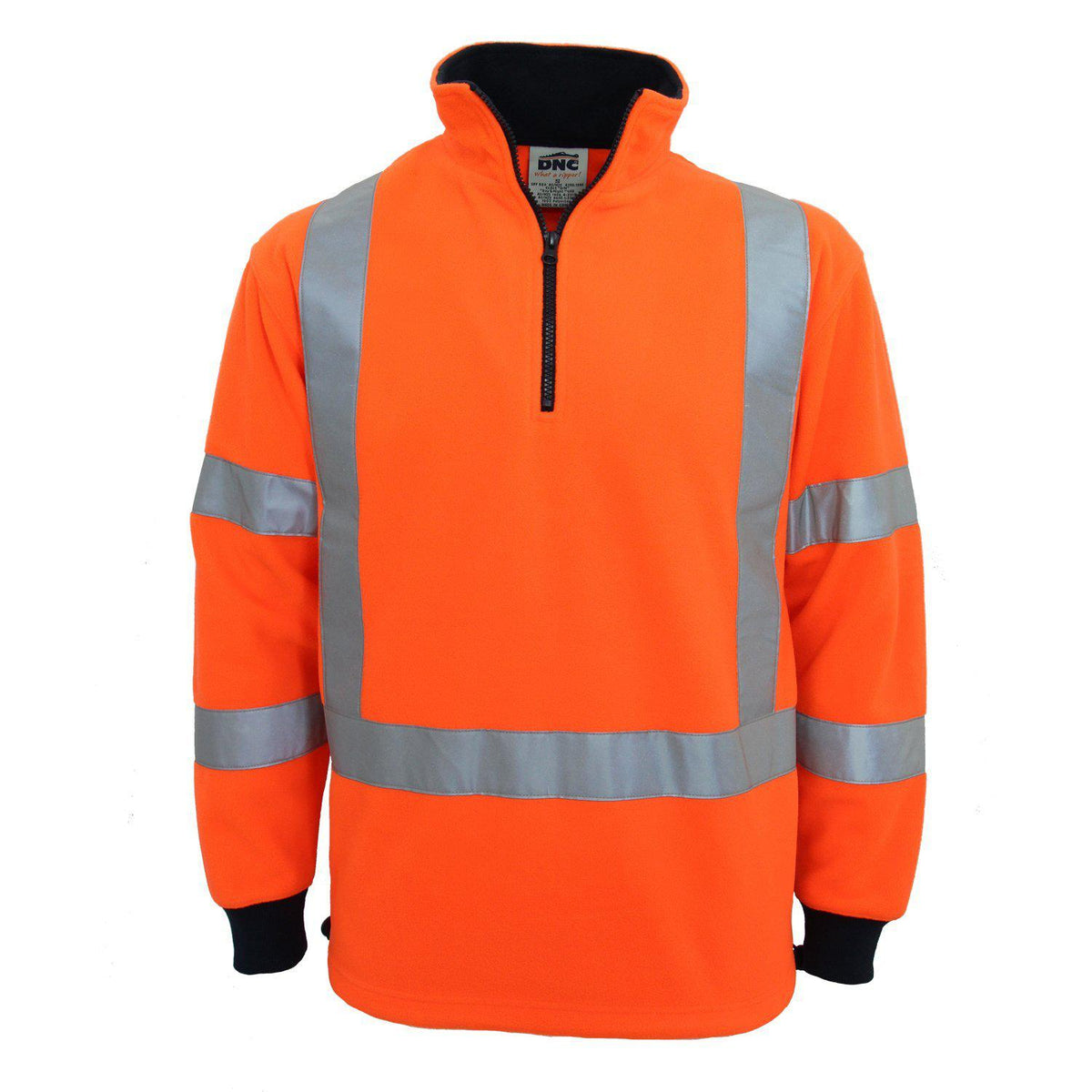 DNC Taped HiVis X-Back Polar Fleece - 3730-Queensland Workwear Supplies