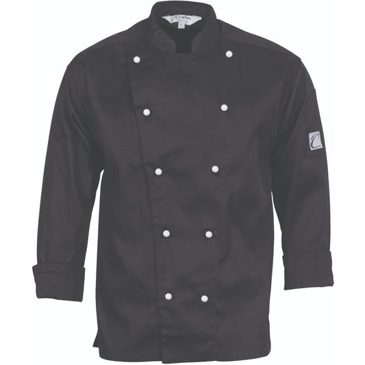 DNC Traditional Chef Long Sleeve Jacket - 1102-Queensland Workwear Supplies